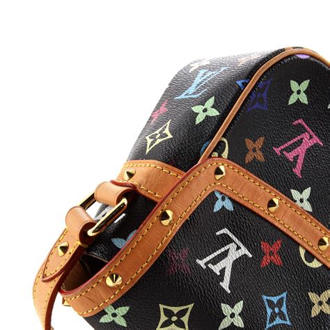 louis vuitton black monogram multicolor sologne bag